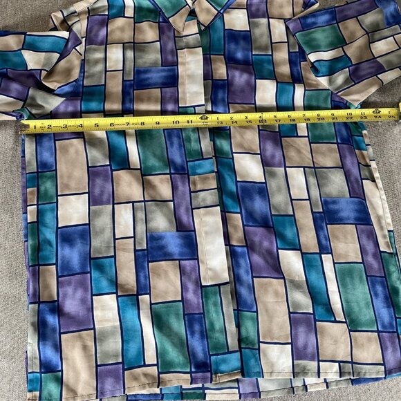 Alfred Dunner Button Up Blouse Long Sleeve Women's 14 Multicolor Retro Casual - Picture 6 of 14